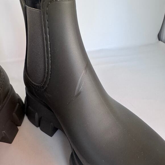 Jeffrey Campbell Cloudy Women's 8 Chelsea Rainboot Forest Green - Picture 3 of 8